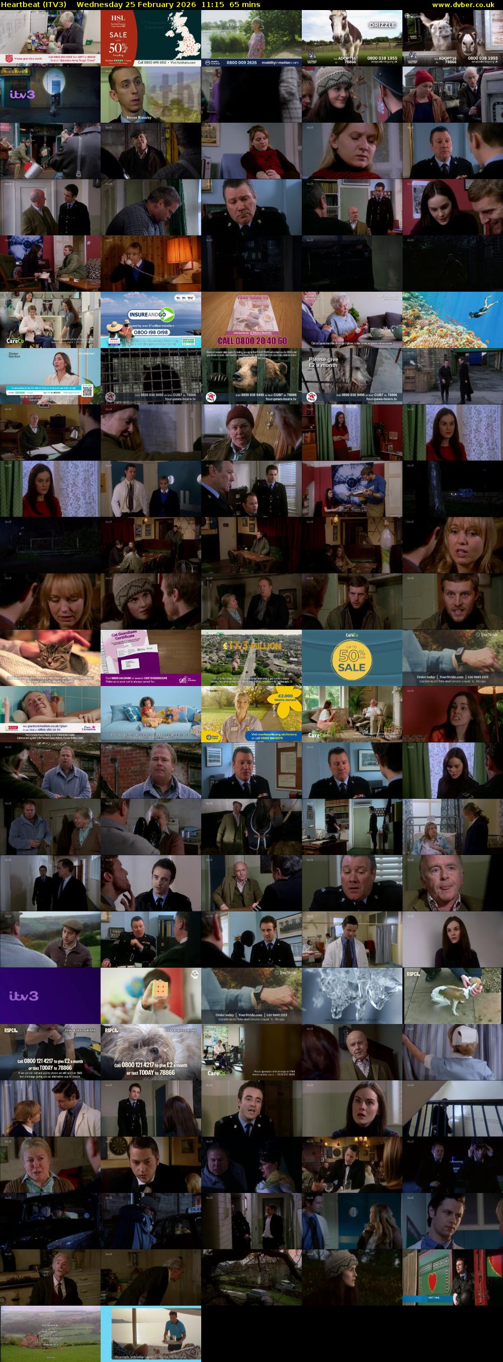 Heartbeat (ITV3) Wednesday 25 February 2026 11:15 - 12:20