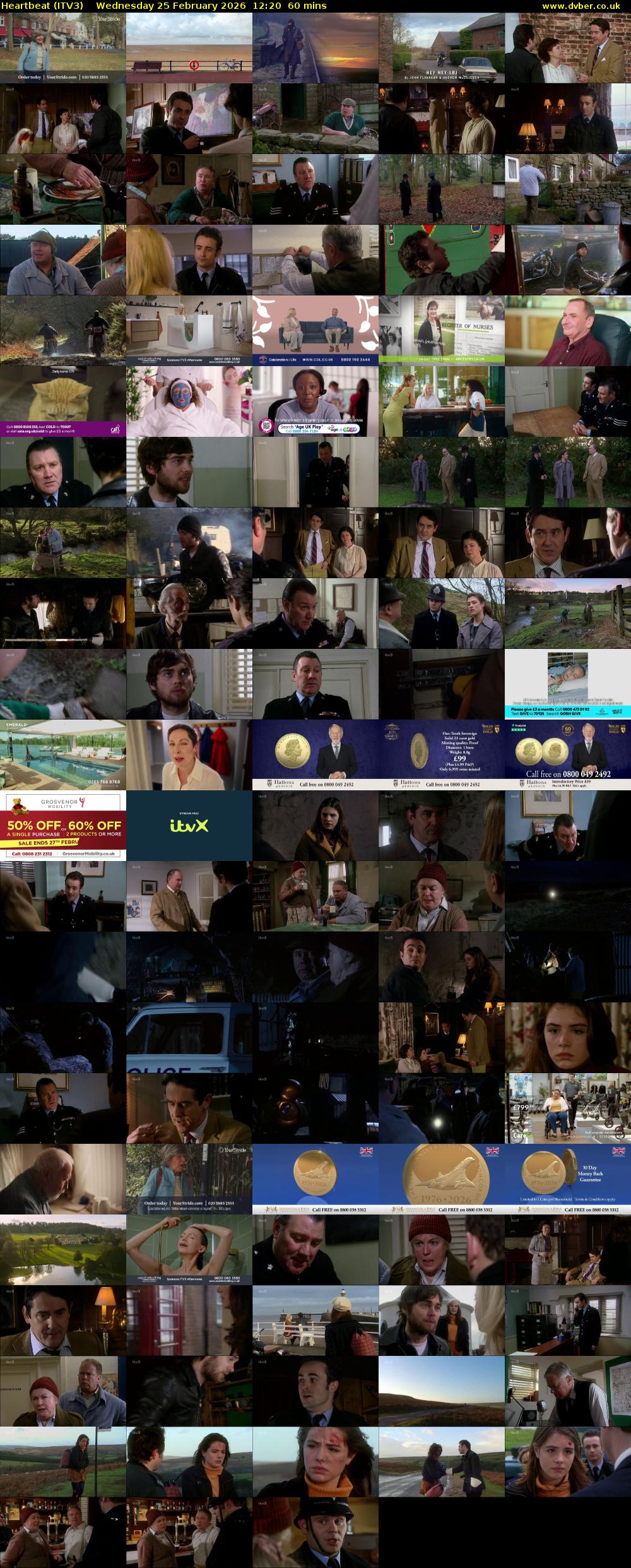 Heartbeat (ITV3) Wednesday 25 February 2026 12:20 - 13:20