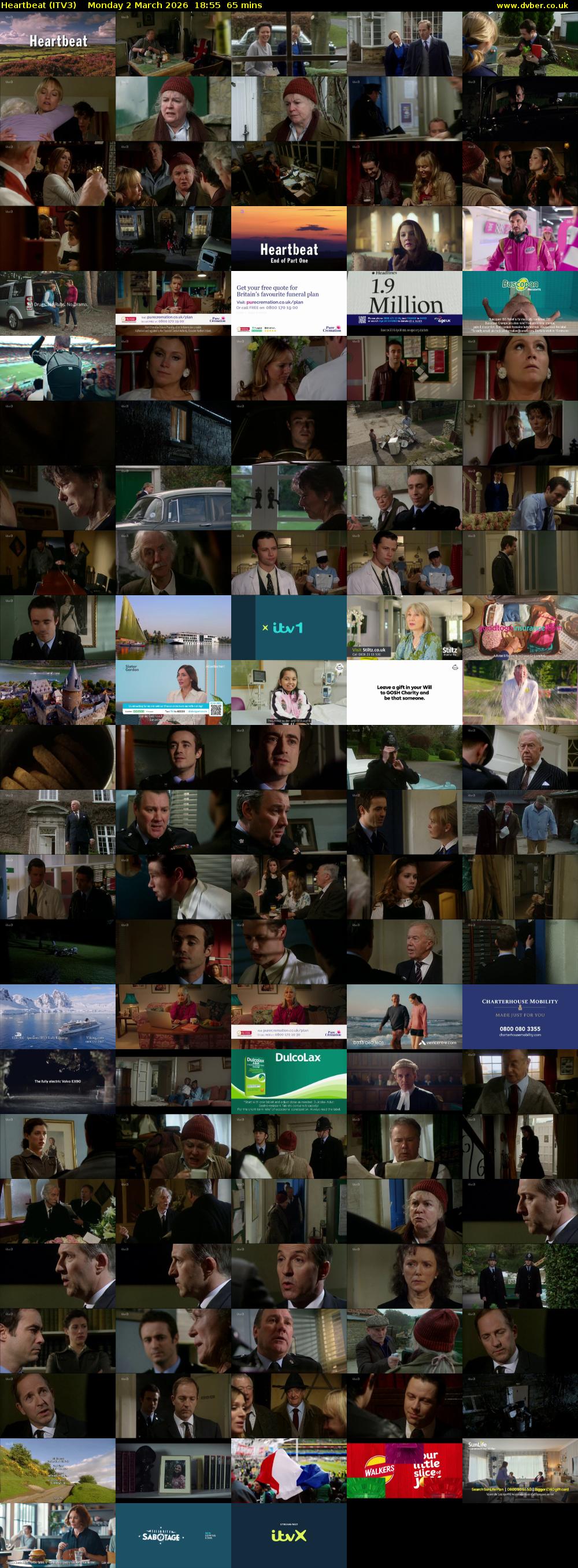 Heartbeat (ITV3) Monday 2 March 2026 18:55 - 20:00