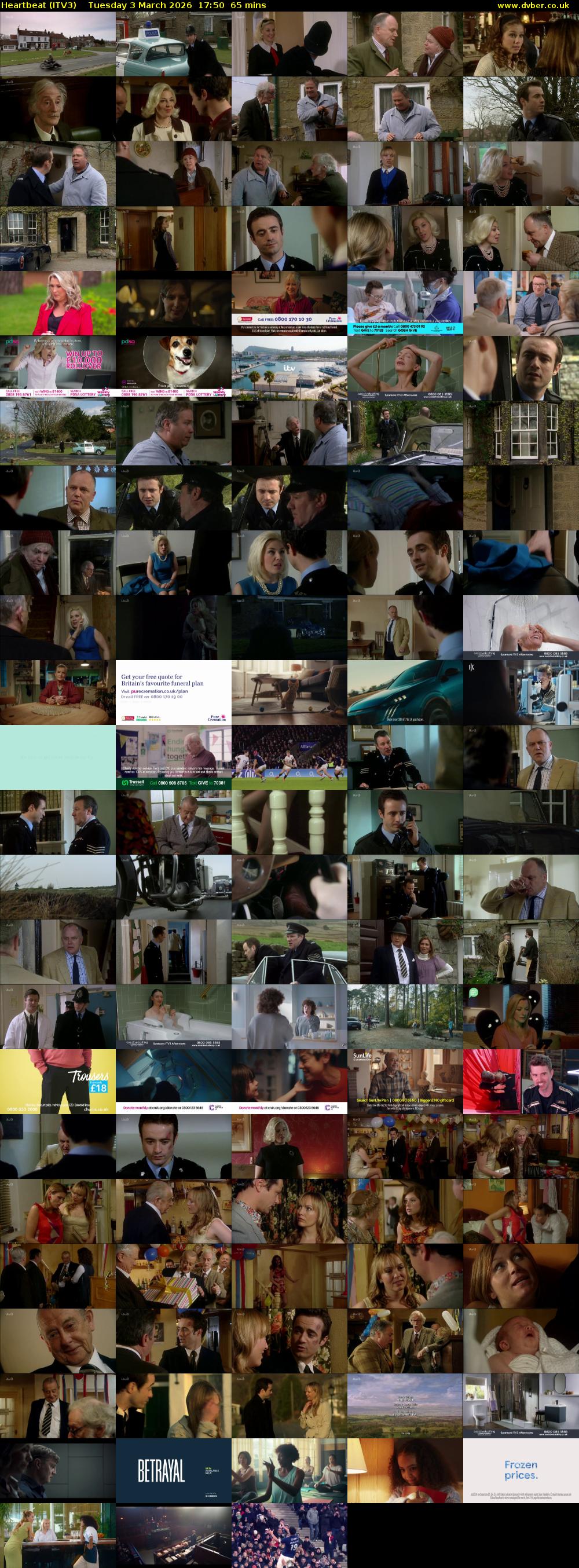 Heartbeat (ITV3) Tuesday 3 March 2026 17:50 - 18:55