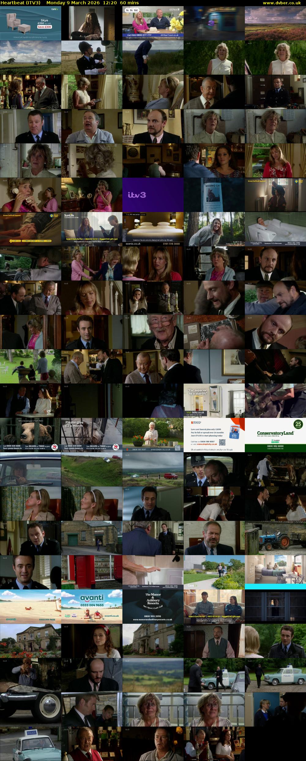 Heartbeat (ITV3) Monday 9 March 2026 12:20 - 13:20