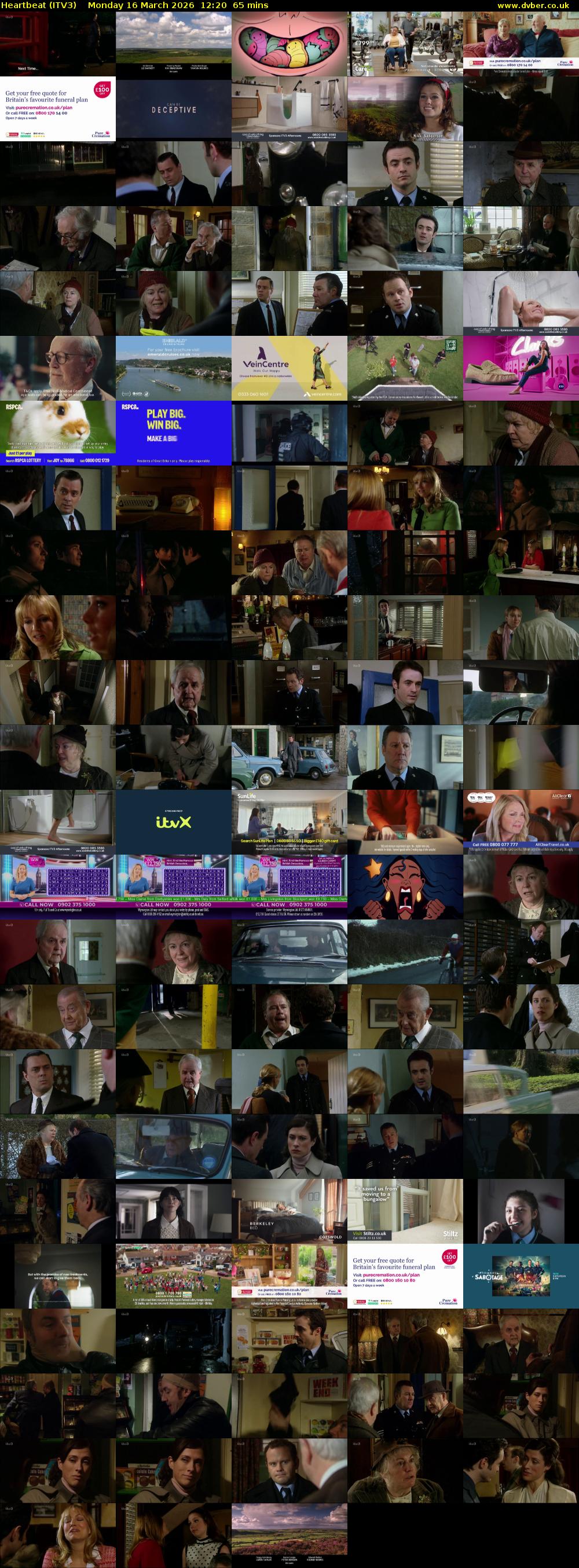 Heartbeat (ITV3) Monday 16 March 2026 12:20 - 13:25