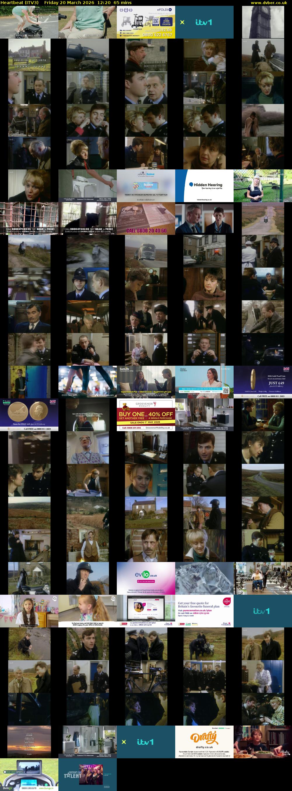 Heartbeat (ITV3) Friday 20 March 2026 12:20 - 13:25