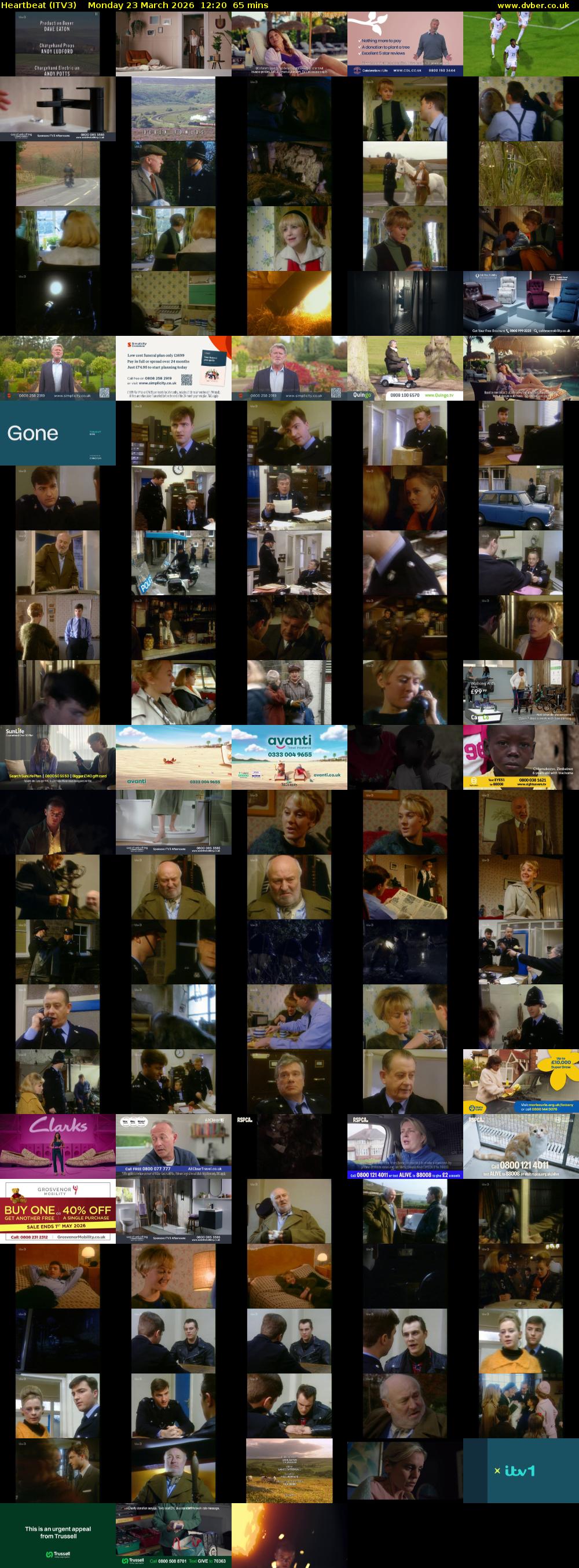 Heartbeat (ITV3) Monday 23 March 2026 12:20 - 13:25