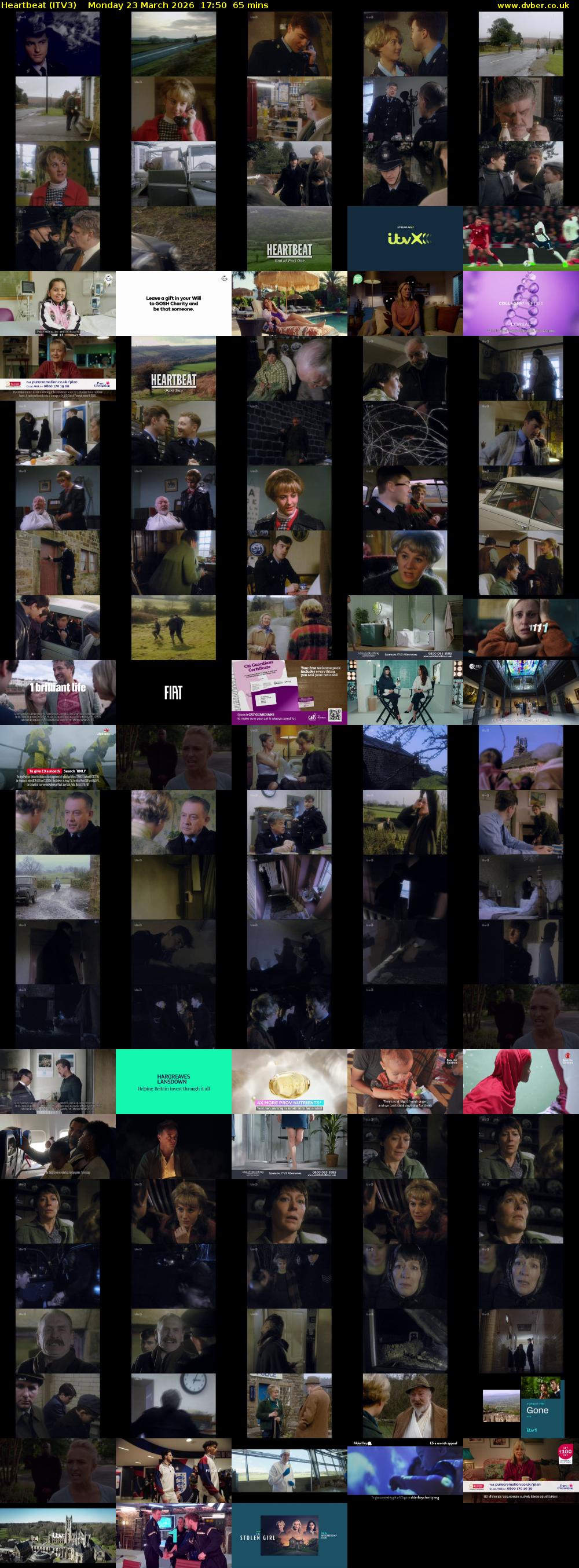 Heartbeat (ITV3) Monday 23 March 2026 17:50 - 18:55