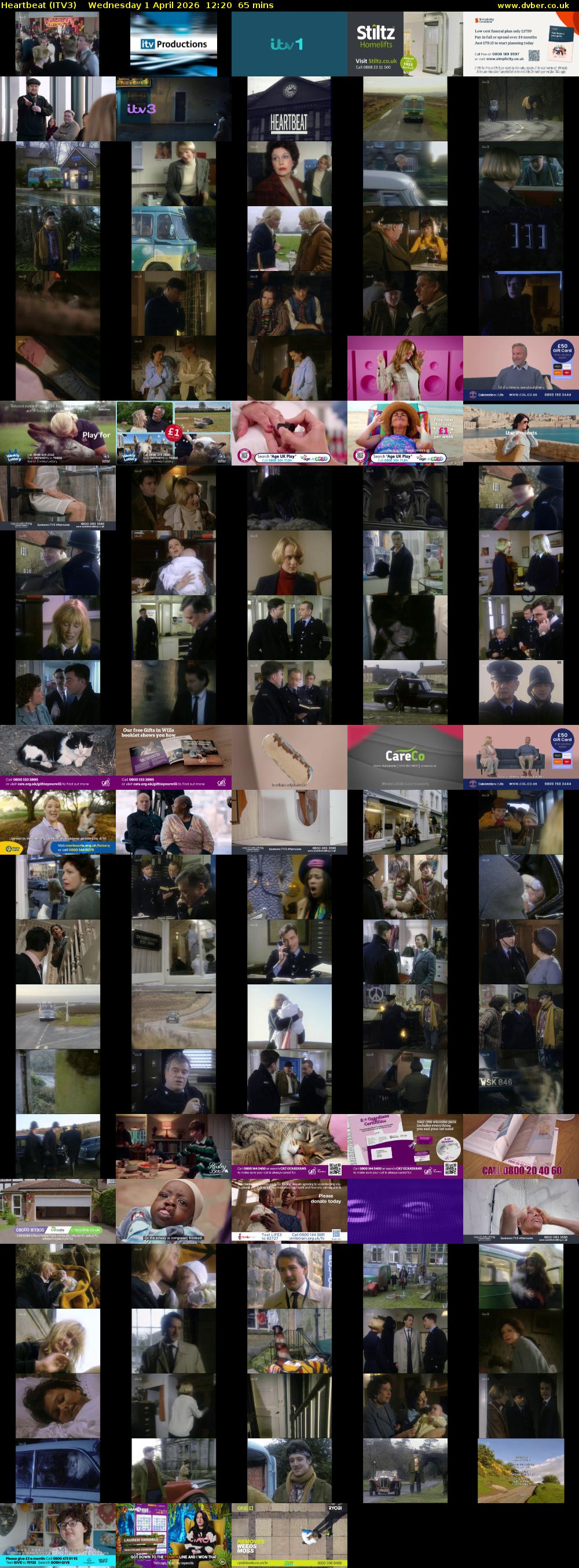 Heartbeat (ITV3) Wednesday 1 April 2026 12:20 - 13:25
