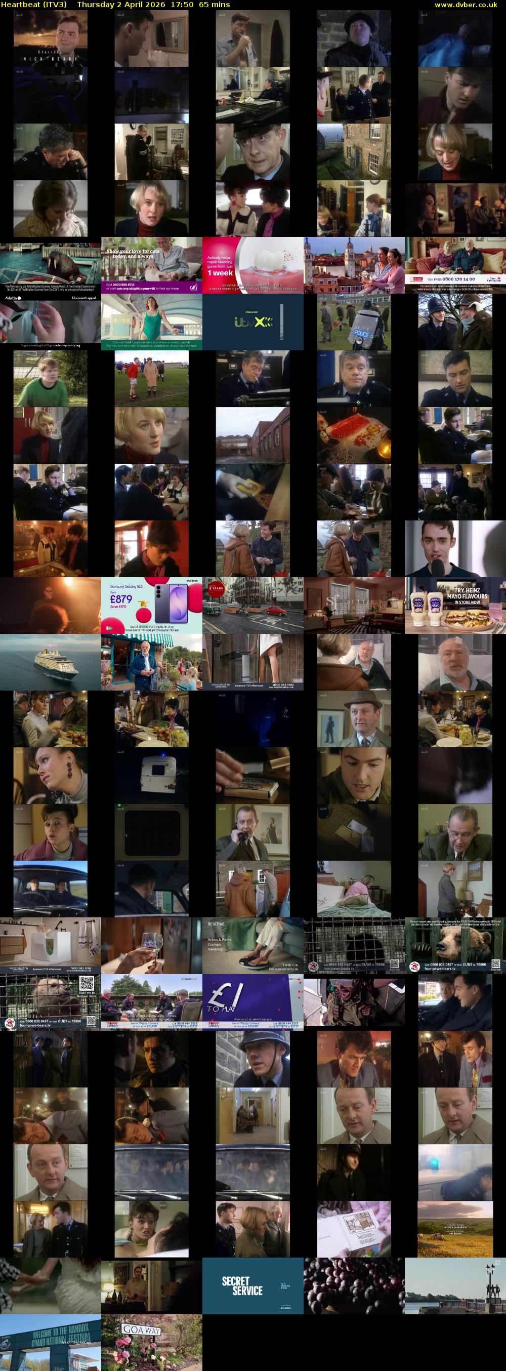 Heartbeat (ITV3) Thursday 2 April 2026 17:50 - 18:55