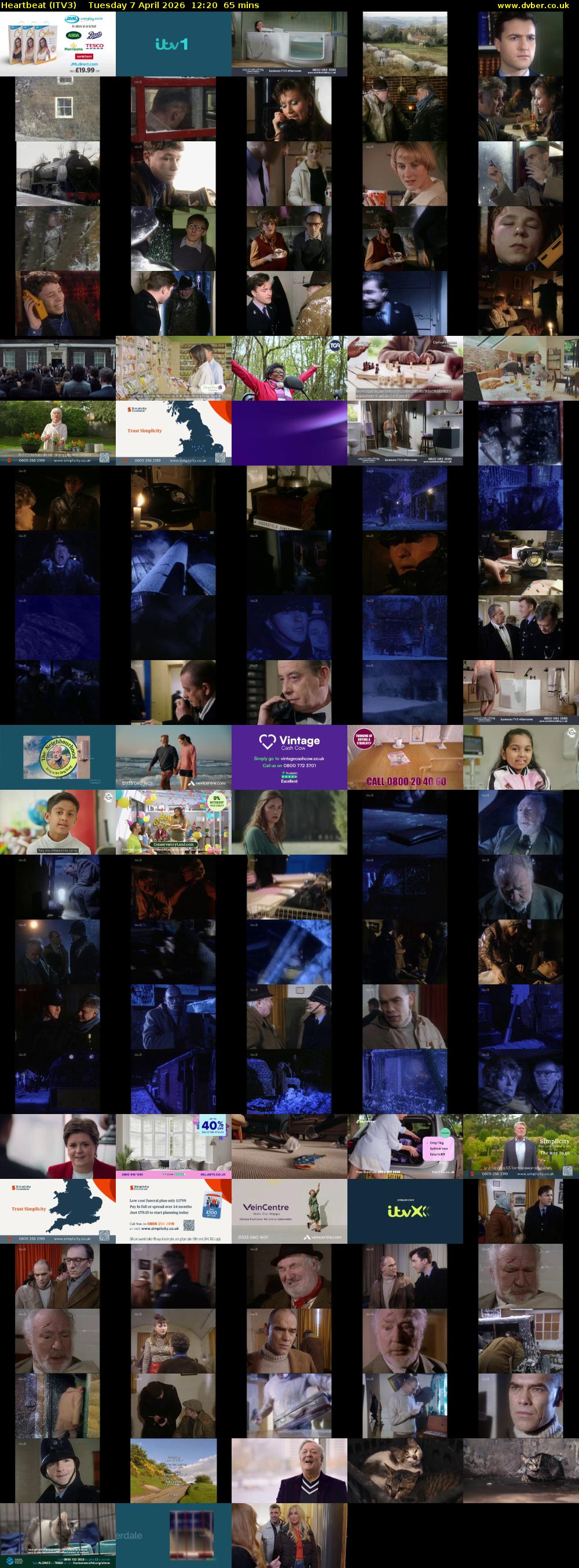 Heartbeat (ITV3) Tuesday 7 April 2026 12:20 - 13:25
