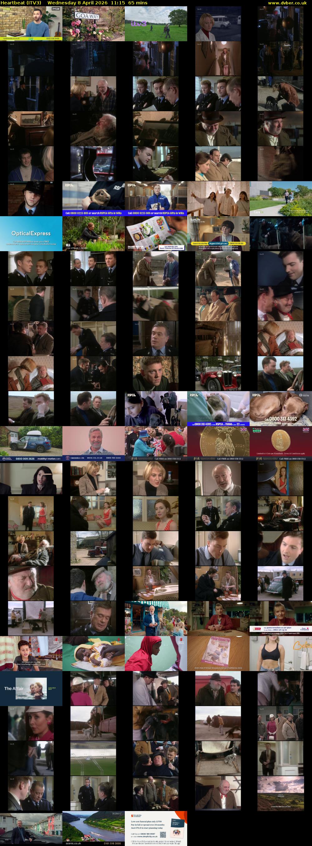 Heartbeat (ITV3) Wednesday 8 April 2026 11:15 - 12:20