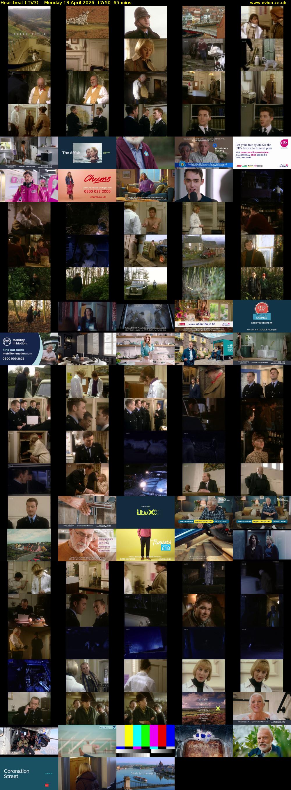 Heartbeat (ITV3) Monday 13 April 2026 17:50 - 18:55