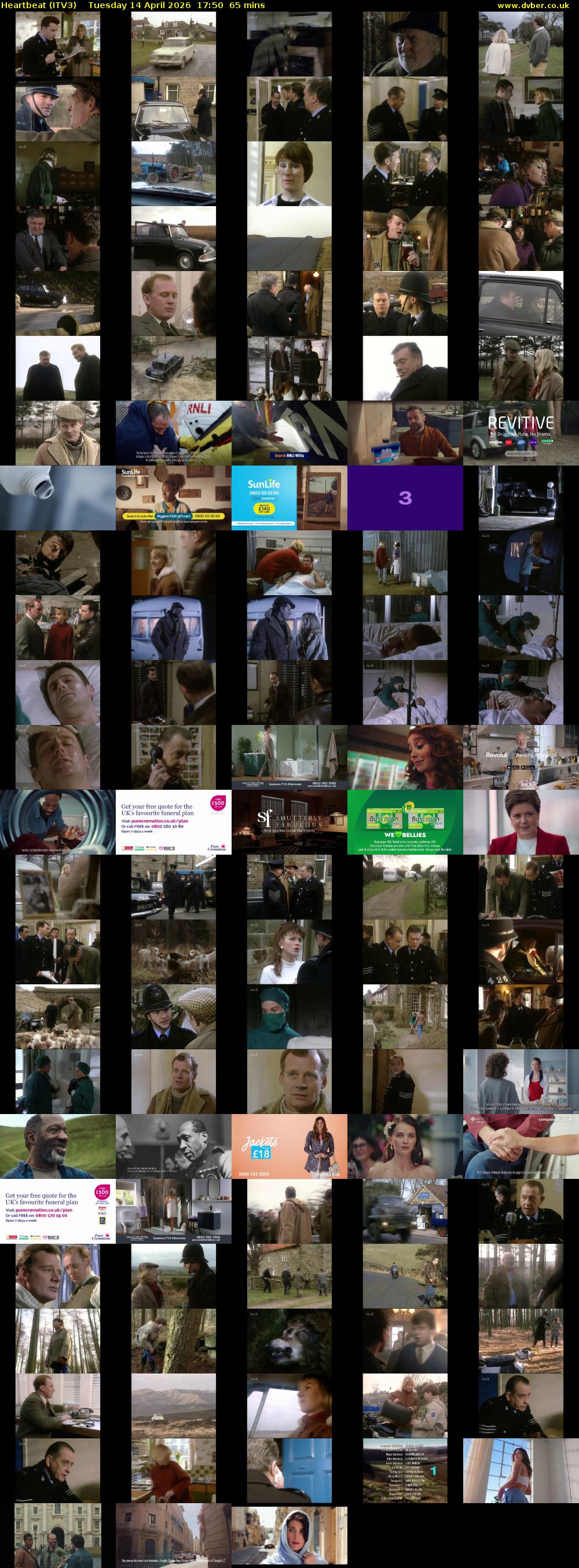 Heartbeat (ITV3) Tuesday 14 April 2026 17:50 - 18:55