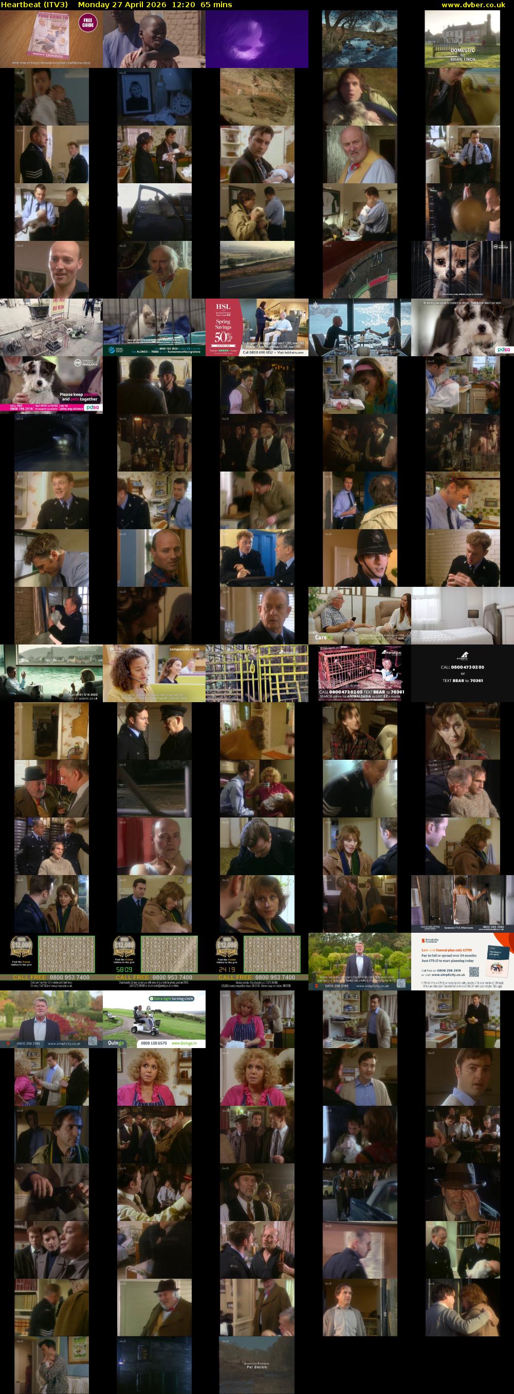 Heartbeat (ITV3) Monday 27 April 2026 12:20 - 13:25