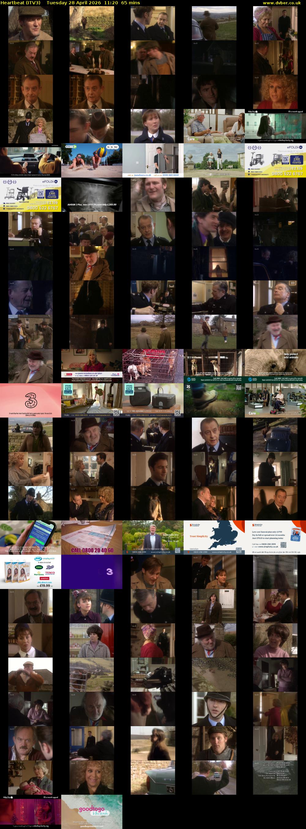 Heartbeat (ITV3) Tuesday 28 April 2026 11:20 - 12:25