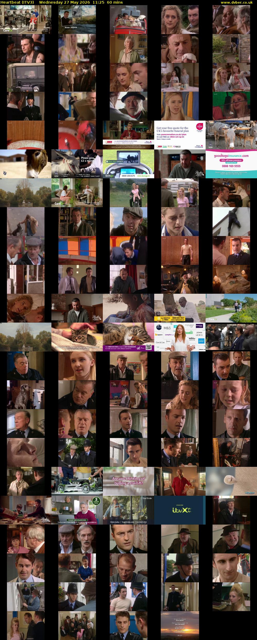 Heartbeat (ITV3) Wednesday 27 May 2026 11:25 - 12:25