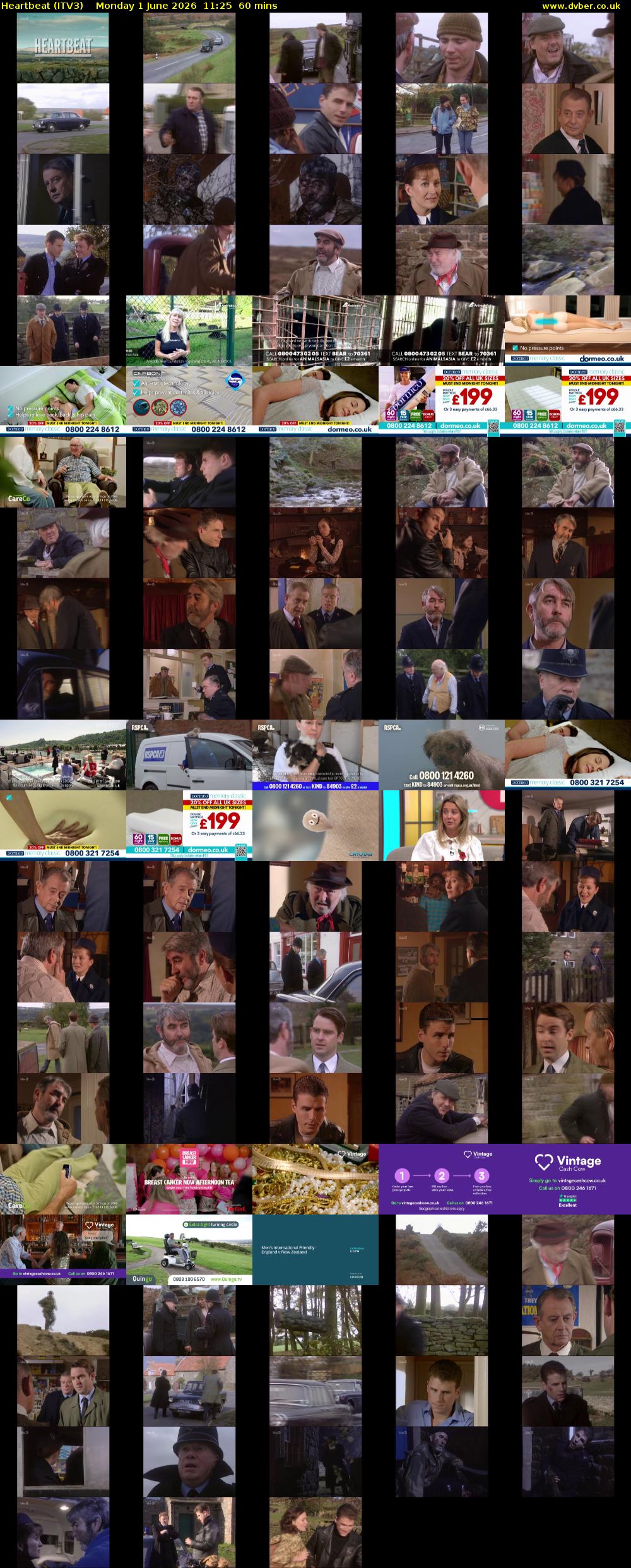 Heartbeat (ITV3) Monday 1 June 2026 11:25 - 12:25