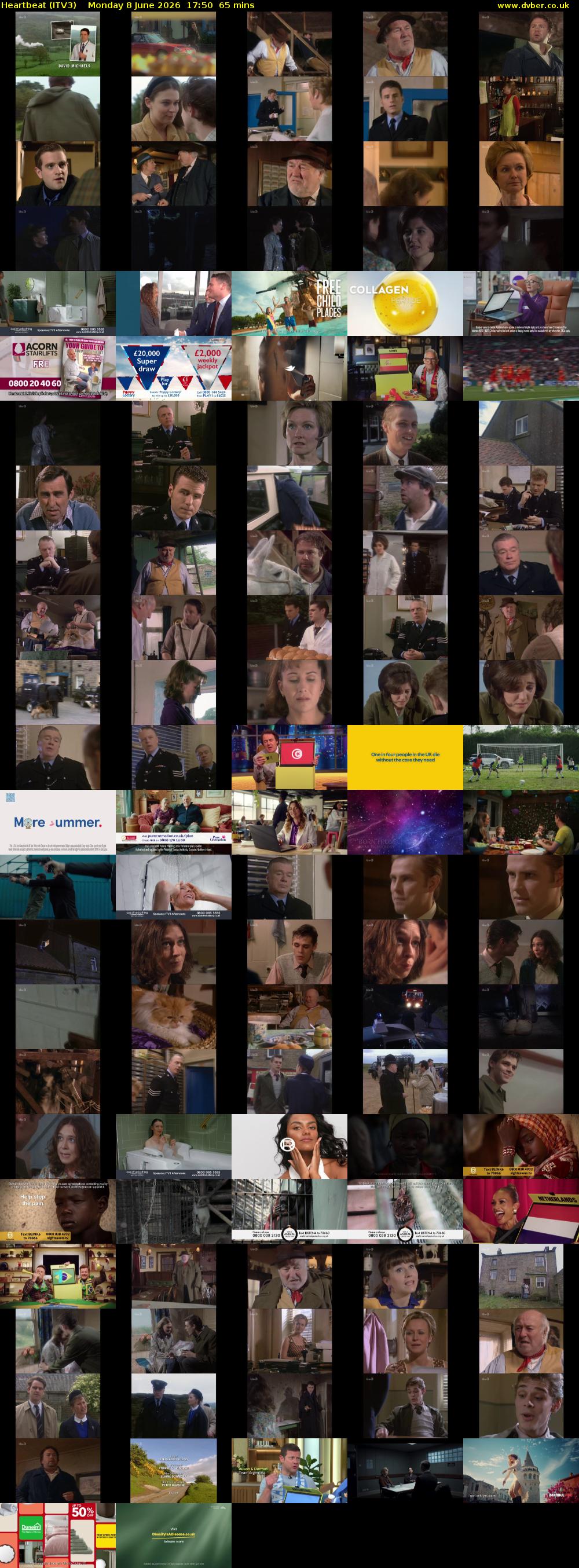 Heartbeat (ITV3) Monday 8 June 2026 17:50 - 18:55
