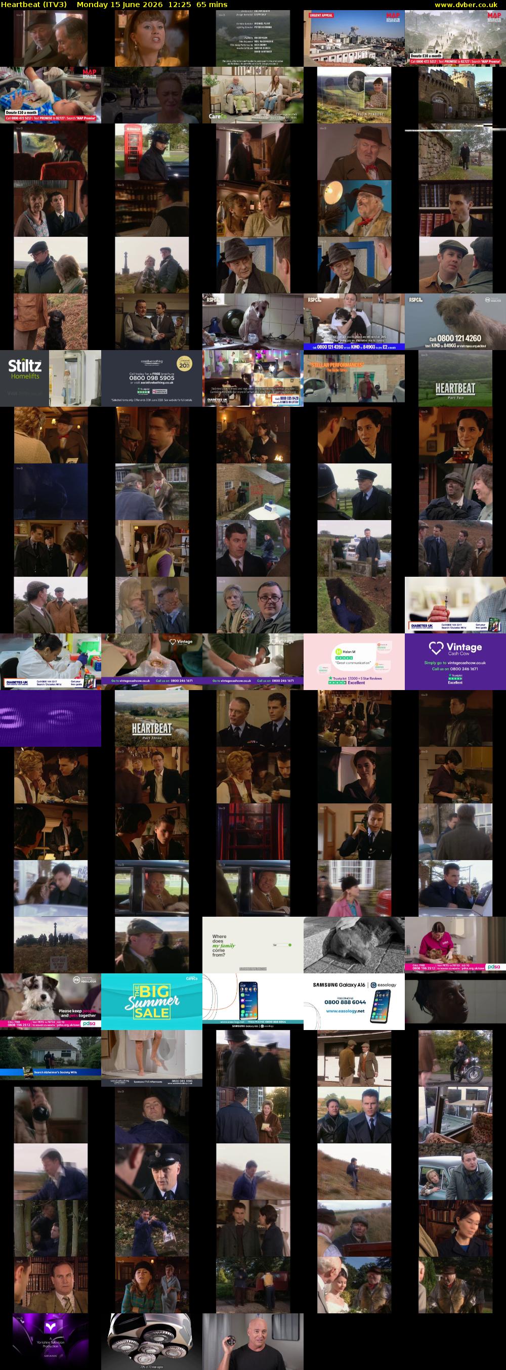 Heartbeat (ITV3) Monday 15 June 2026 12:25 - 13:30