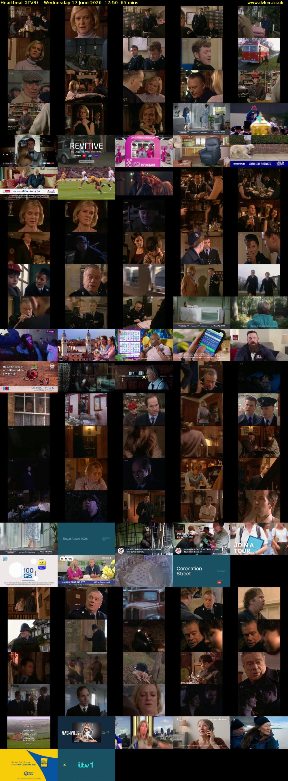 Heartbeat (ITV3) Wednesday 17 June 2026 17:50 - 18:55