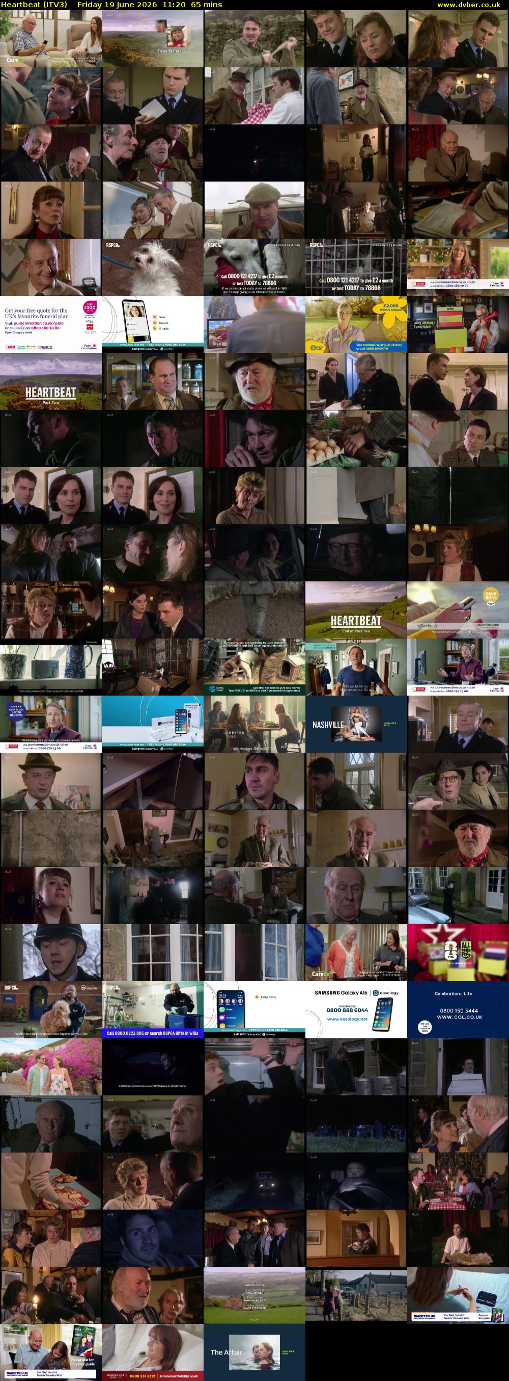 Heartbeat (ITV3) Friday 19 June 2026 11:20 - 12:25