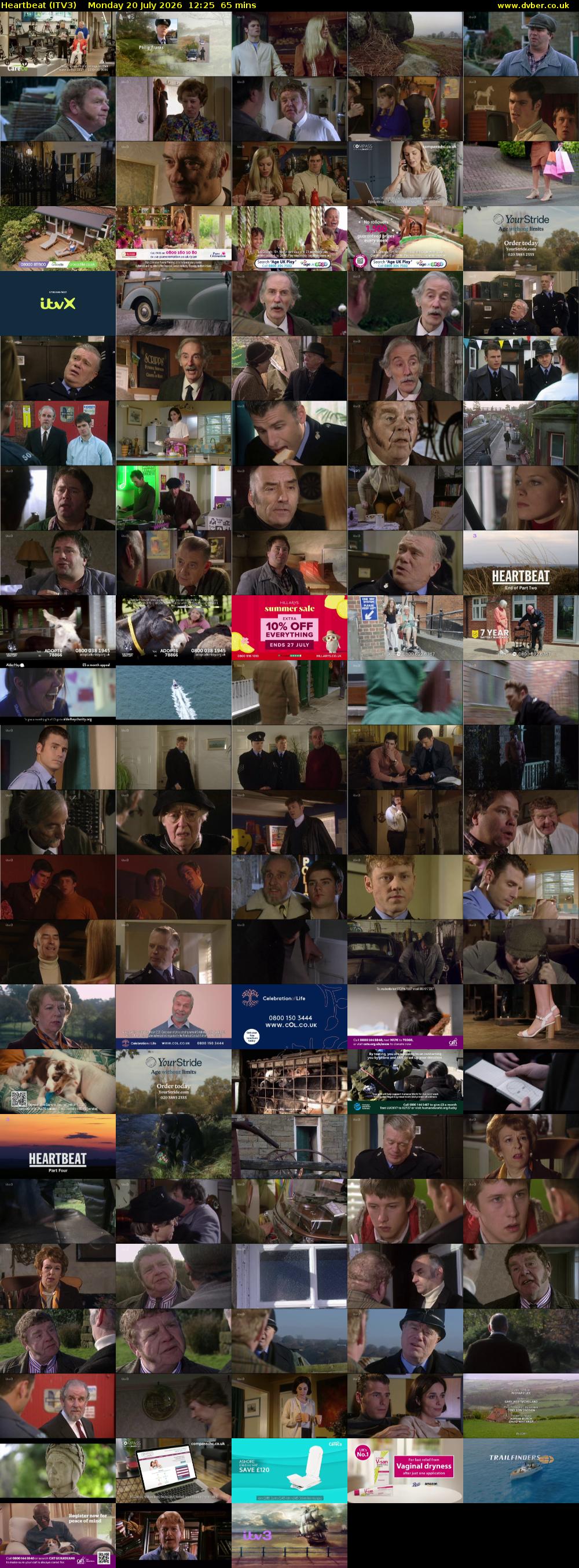 Heartbeat (ITV3) Monday 20 July 2026 12:25 - 13:30