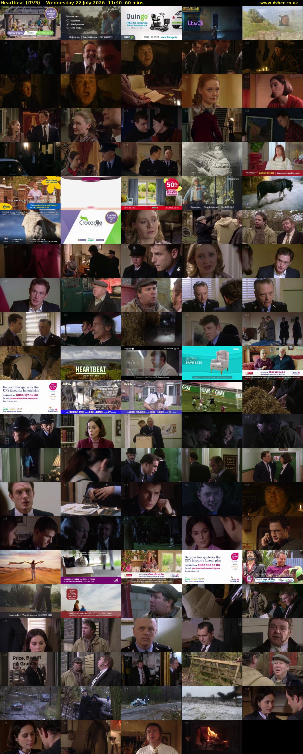 Heartbeat (ITV3) Wednesday 22 July 2026 11:40 - 12:40