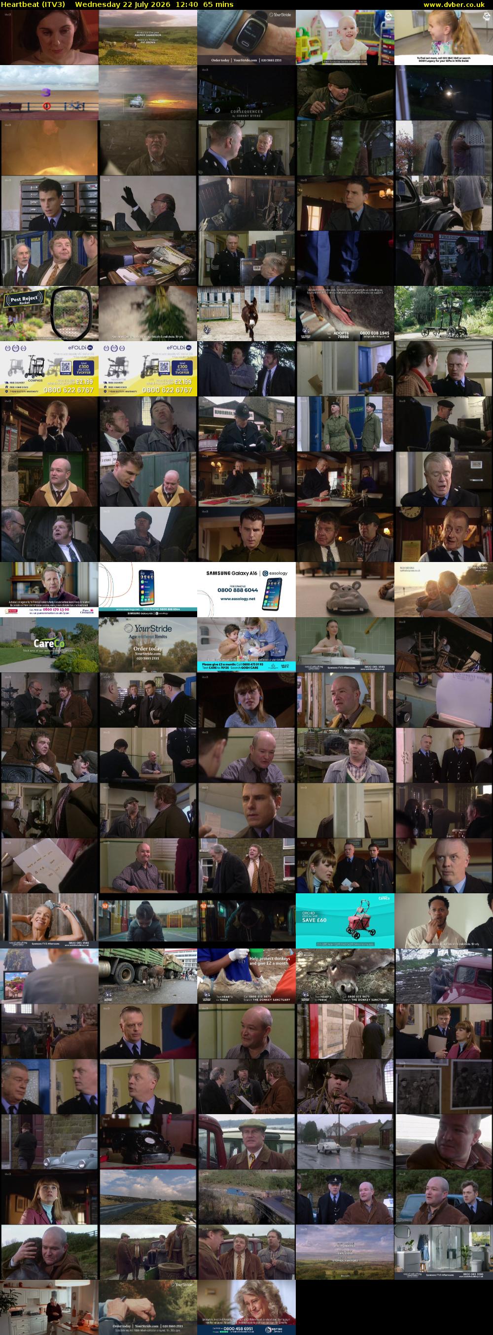 Heartbeat (ITV3) Wednesday 22 July 2026 12:40 - 13:45