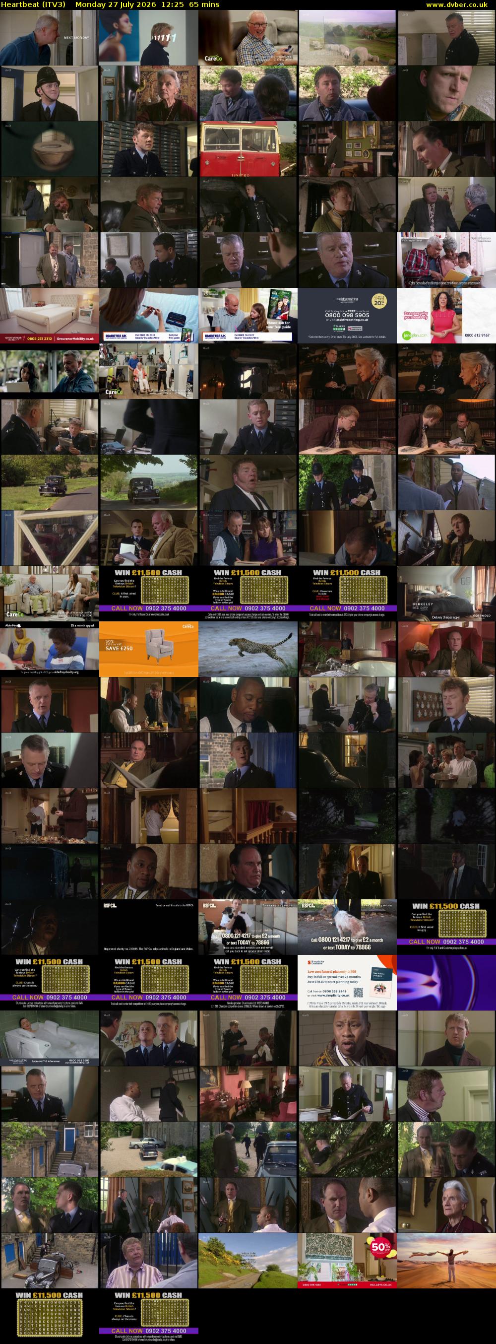 Heartbeat (ITV3) Monday 27 July 2026 12:25 - 13:30