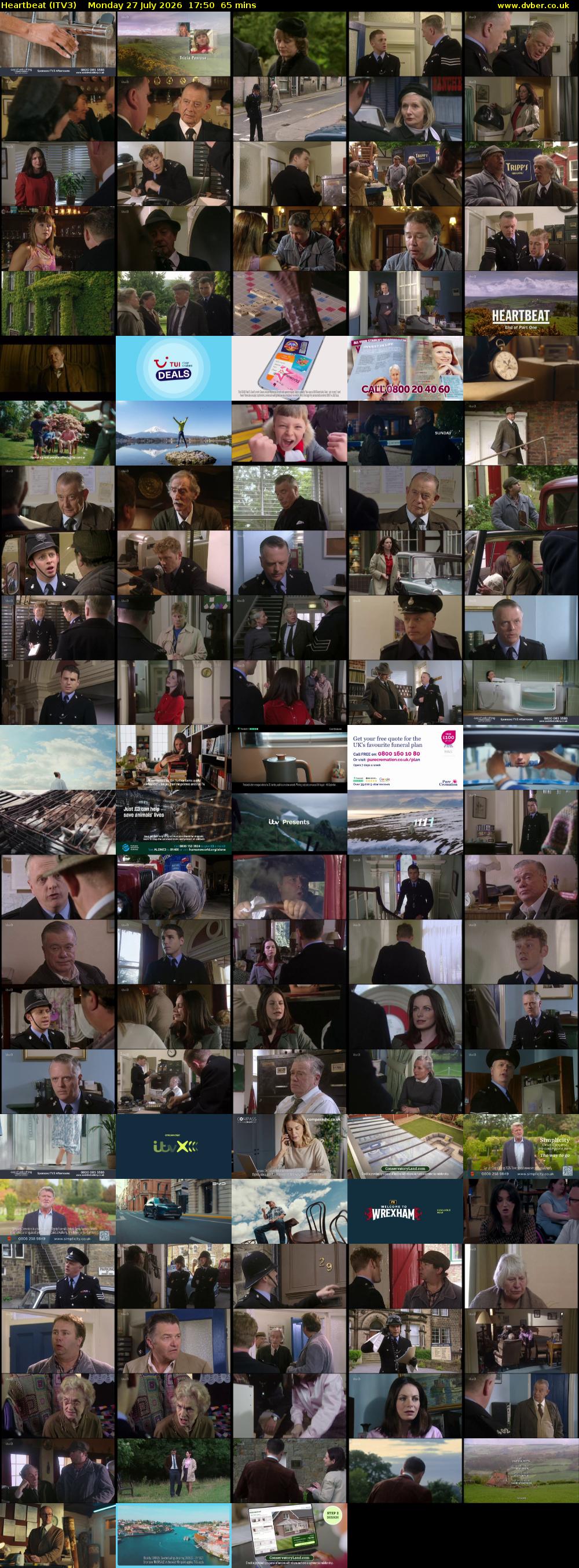 Heartbeat (ITV3) Monday 27 July 2026 17:50 - 18:55