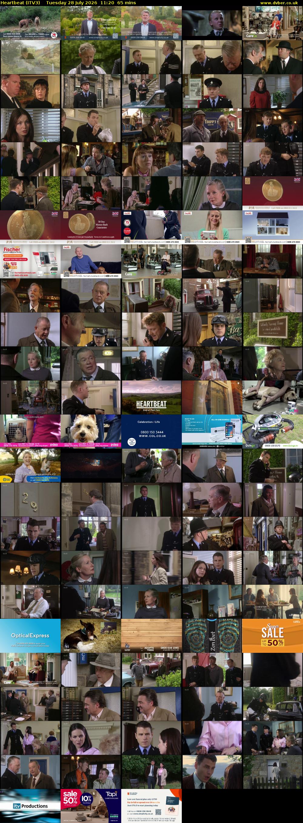 Heartbeat (ITV3) Tuesday 28 July 2026 11:20 - 12:25
