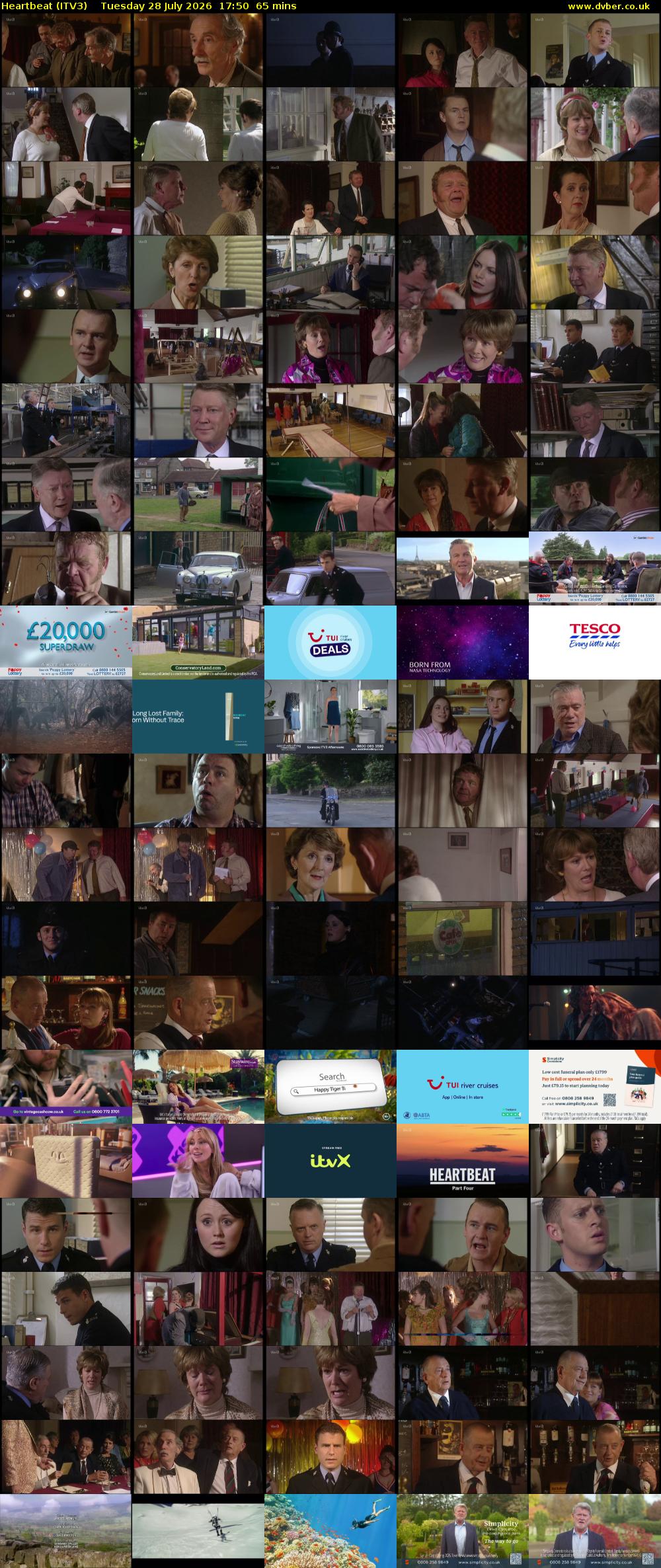 Heartbeat (ITV3) Tuesday 28 July 2026 17:50 - 18:55