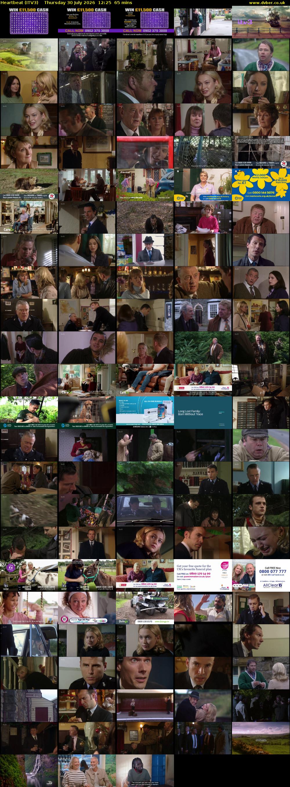 Heartbeat (ITV3) Thursday 30 July 2026 12:25 - 13:30
