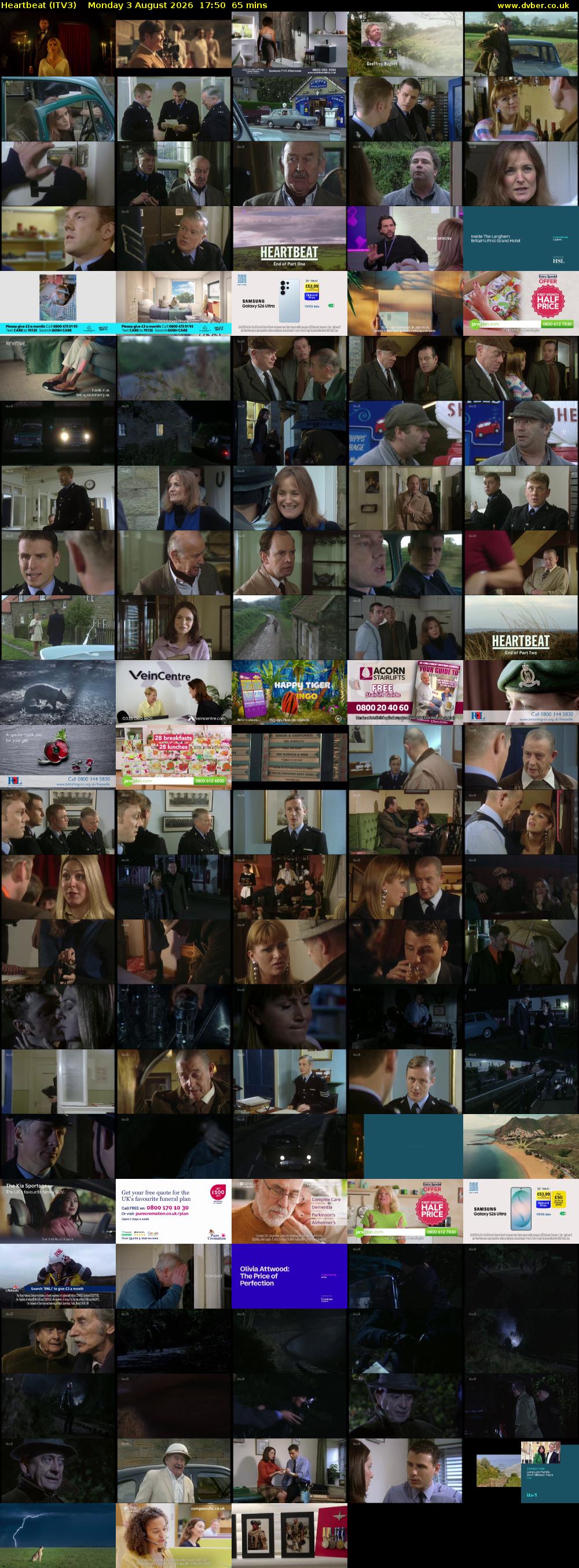 Heartbeat (ITV3) Monday 3 August 2026 17:50 - 18:55