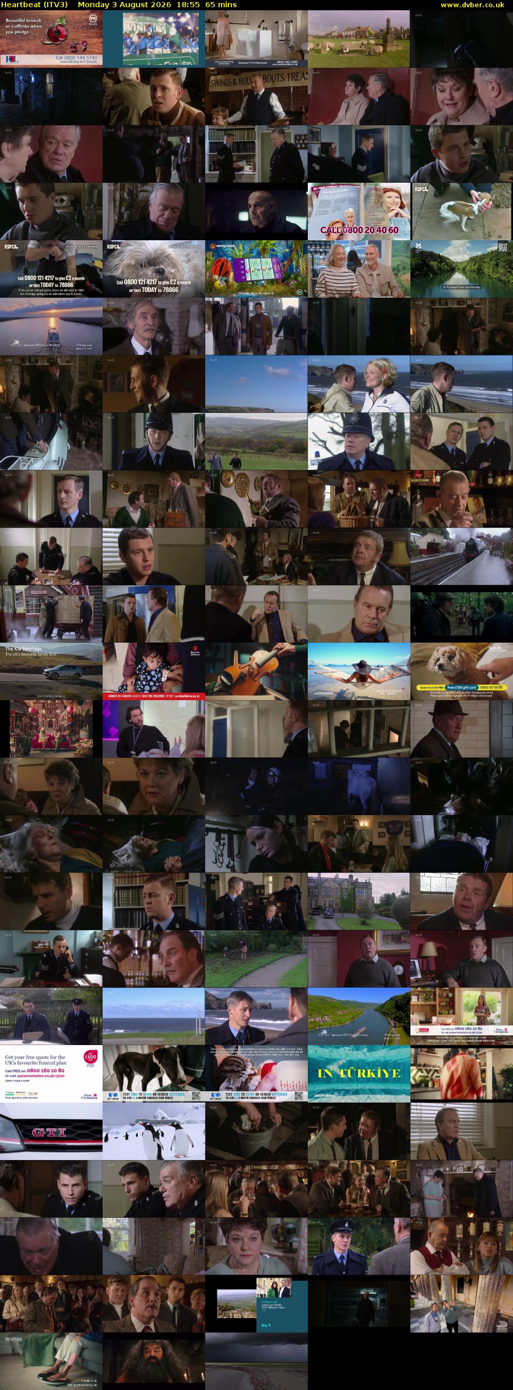 Heartbeat (ITV3) Monday 3 August 2026 18:55 - 20:00