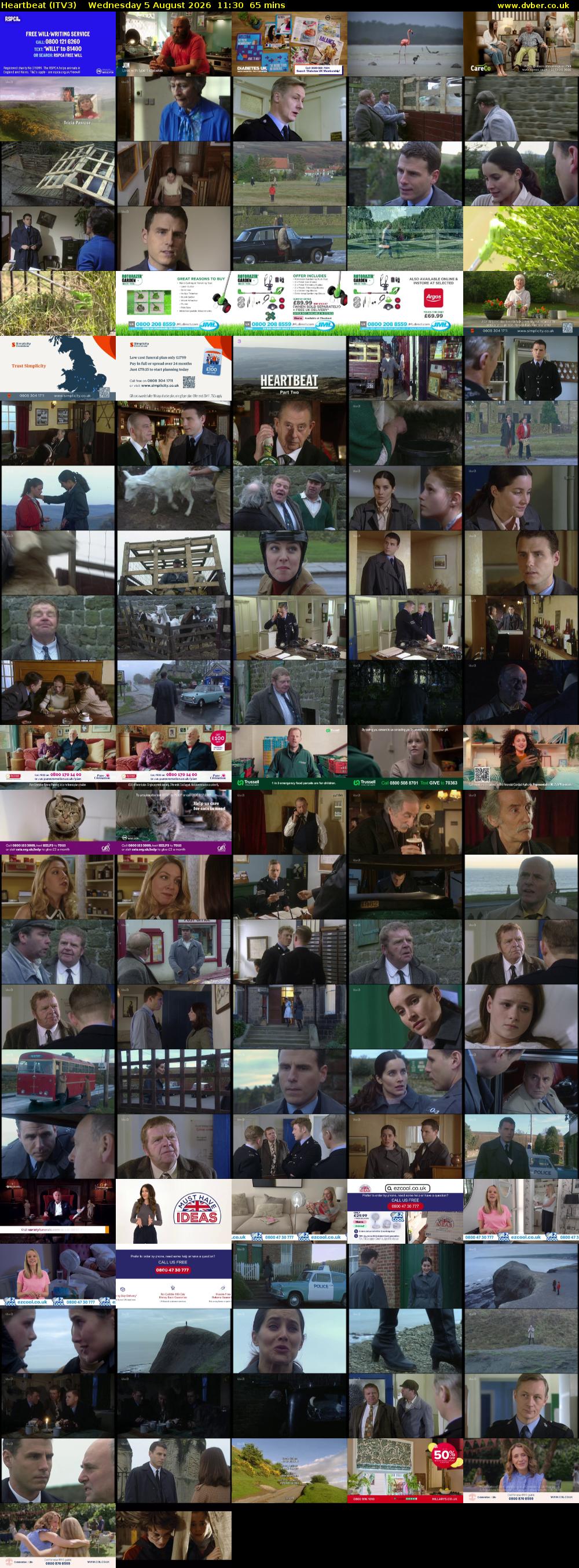 Heartbeat (ITV3) Wednesday 5 August 2026 11:30 - 12:35