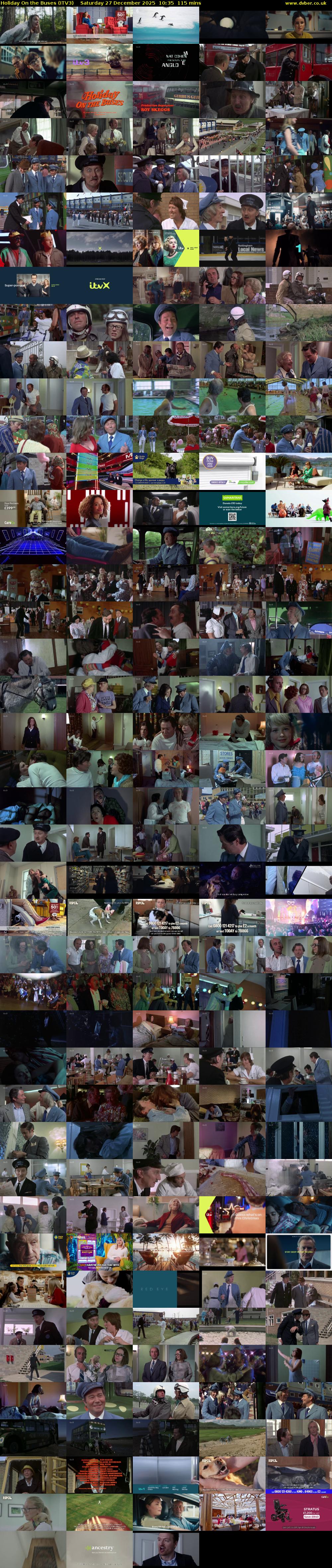 Holiday On The Buses (ITV3) Saturday 27 December 2025 10:35 - 12:30