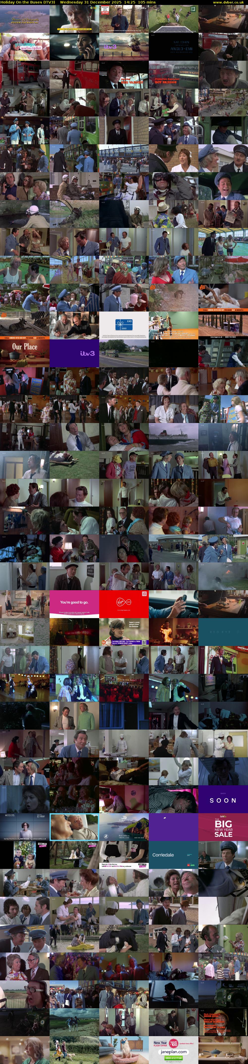 Holiday On The Buses (ITV3) Wednesday 31 December 2025 14:25 - 16:10