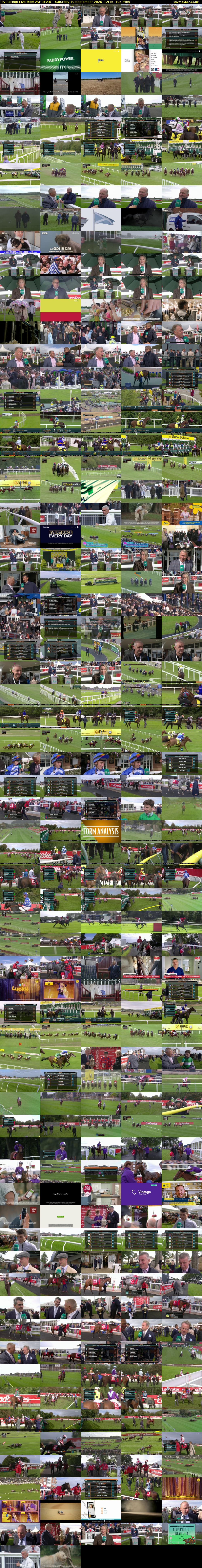ITV Racing: Live from Ayr (ITV3) Saturday 19 September 2026 12:45 - 16:00