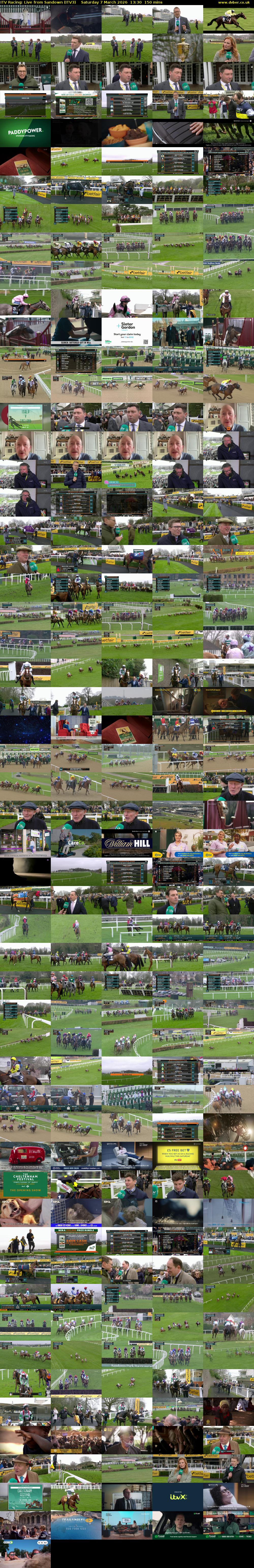 ITV Racing: Live from Sandown (ITV3) Saturday 7 March 2026 13:30 - 16:00