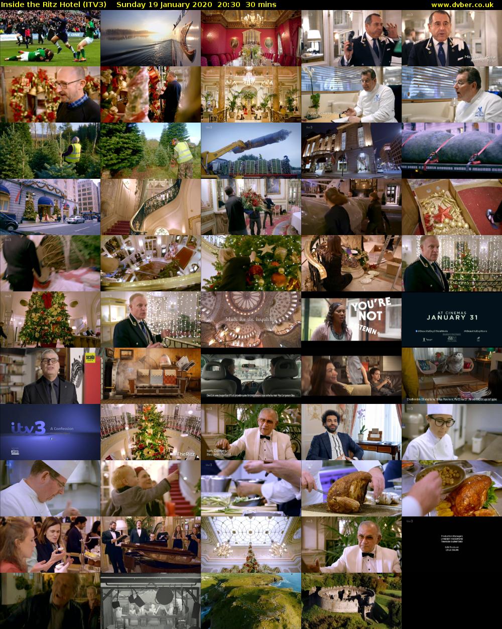 Inside the Ritz Hotel (ITV3) Sunday 19 January 2020 20:30 - 21:00