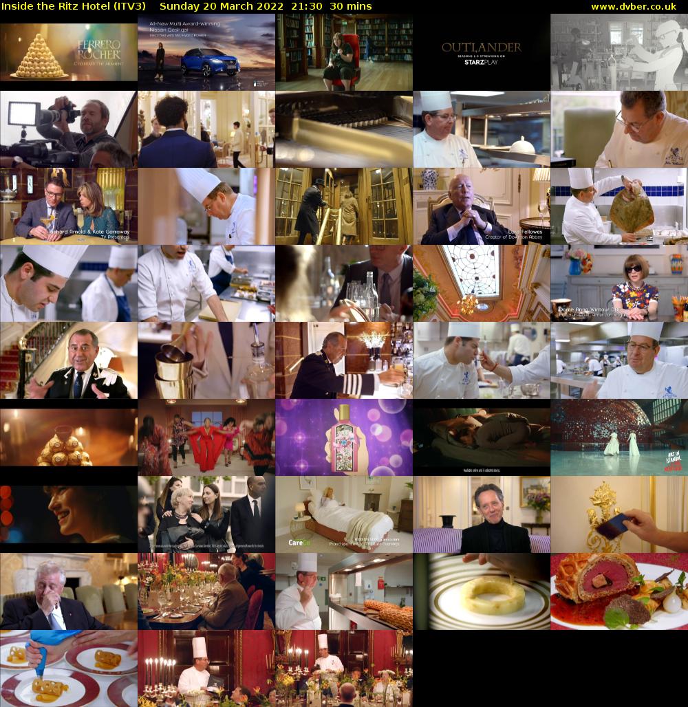 Inside the Ritz Hotel (ITV3) Sunday 20 March 2022 21:30 - 22:00