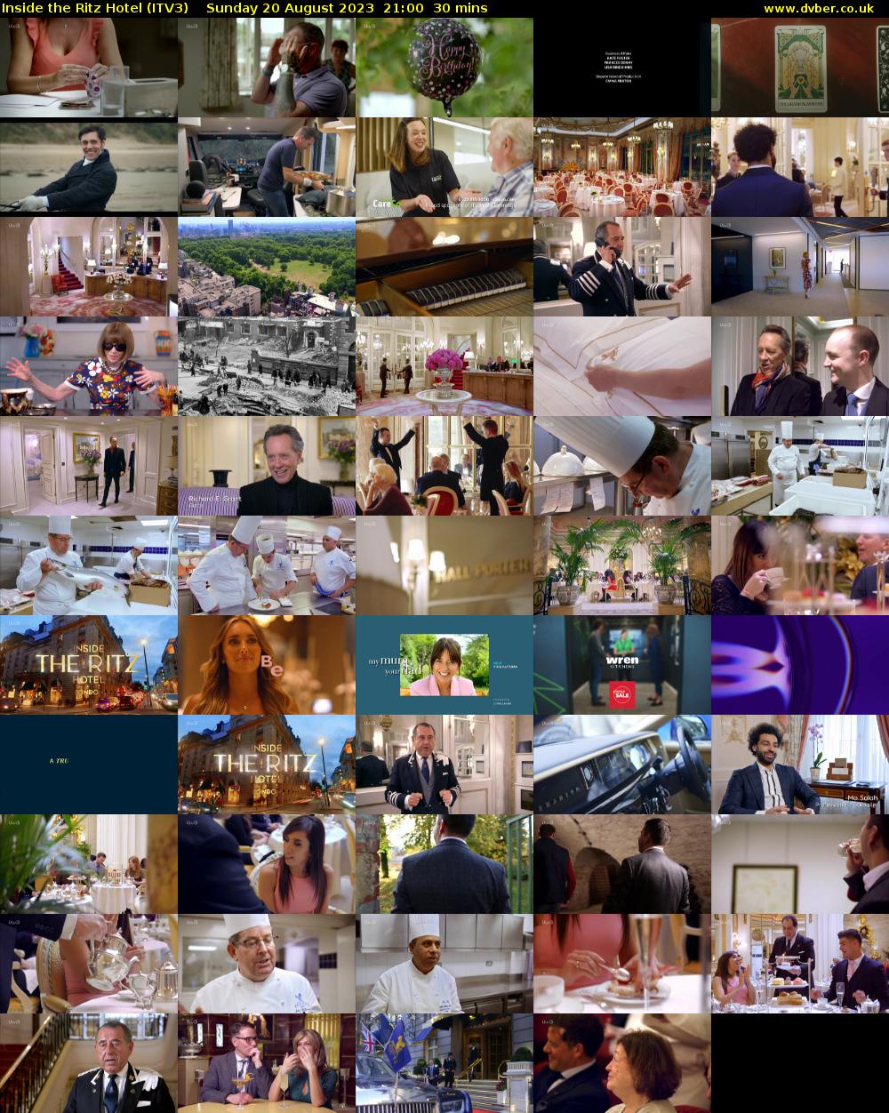 Inside the Ritz Hotel (ITV3) Sunday 20 August 2023 21:00 - 21:30