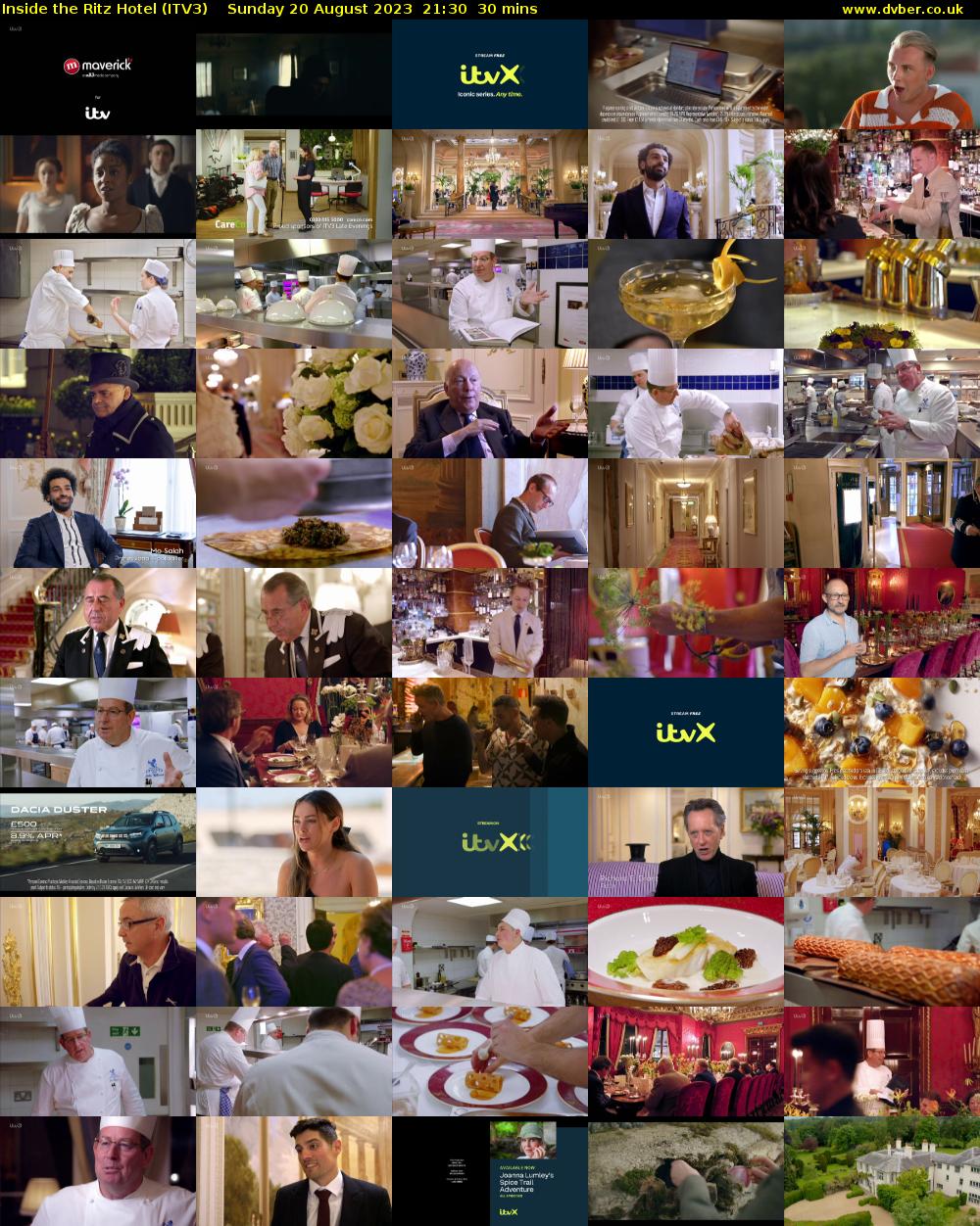 Inside the Ritz Hotel (ITV3) Sunday 20 August 2023 21:30 - 22:00