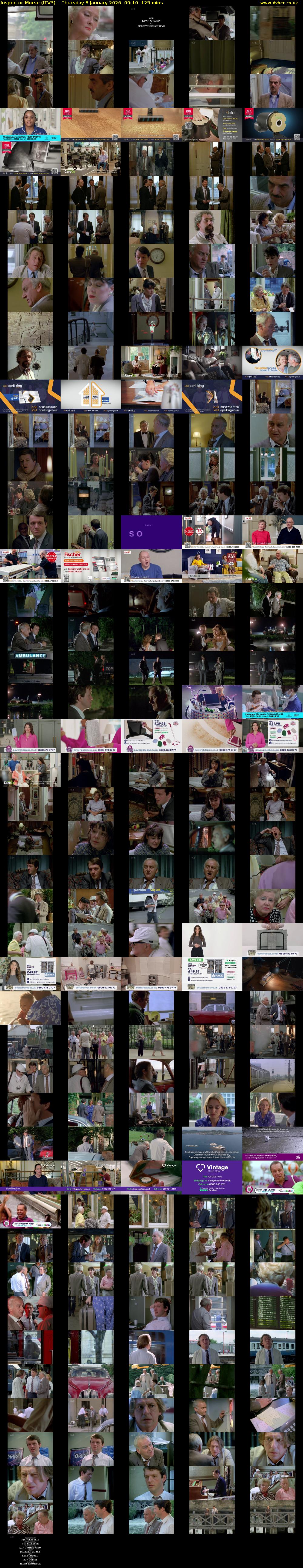 Inspector Morse (ITV3) Thursday 8 January 2026 09:10 - 11:15