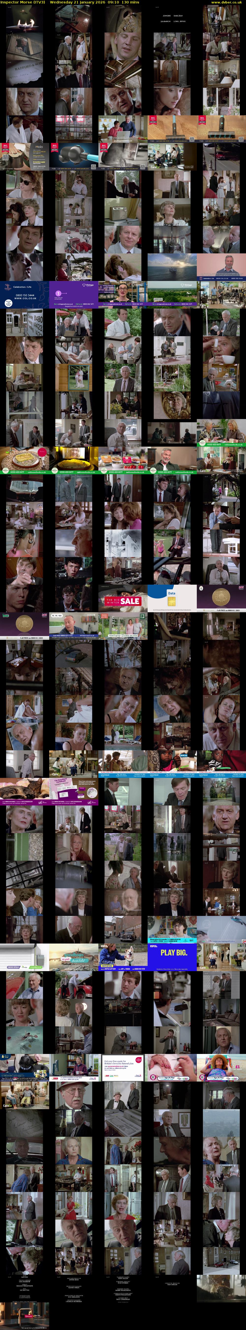 Inspector Morse (ITV3) Wednesday 21 January 2026 09:10 - 11:20