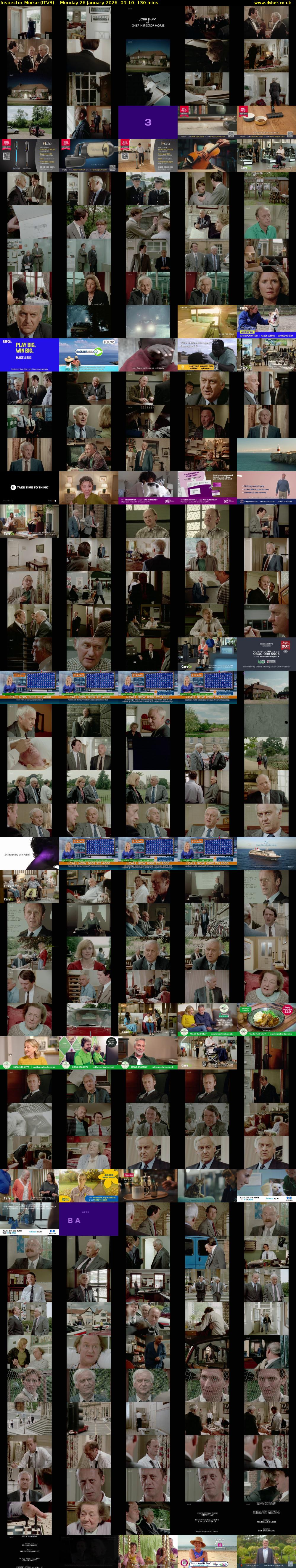 Inspector Morse (ITV3) Monday 26 January 2026 09:10 - 11:20