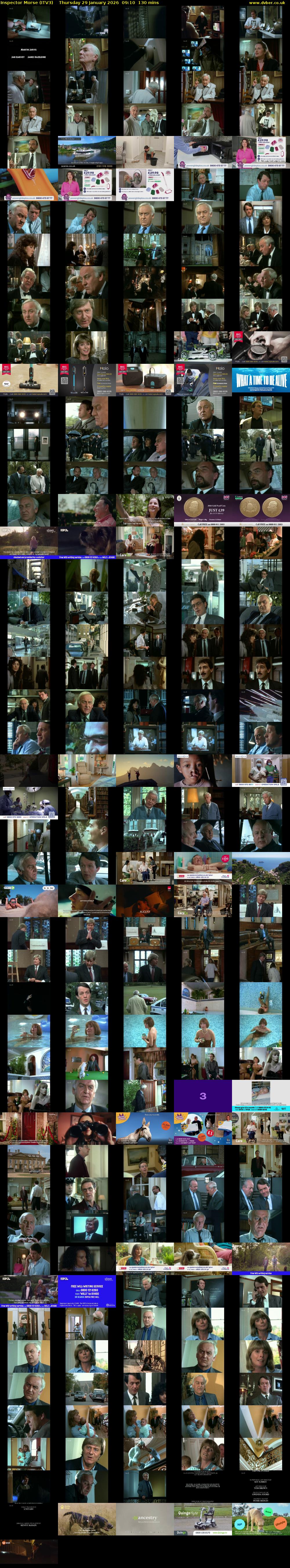 Inspector Morse (ITV3) Thursday 29 January 2026 09:10 - 11:20