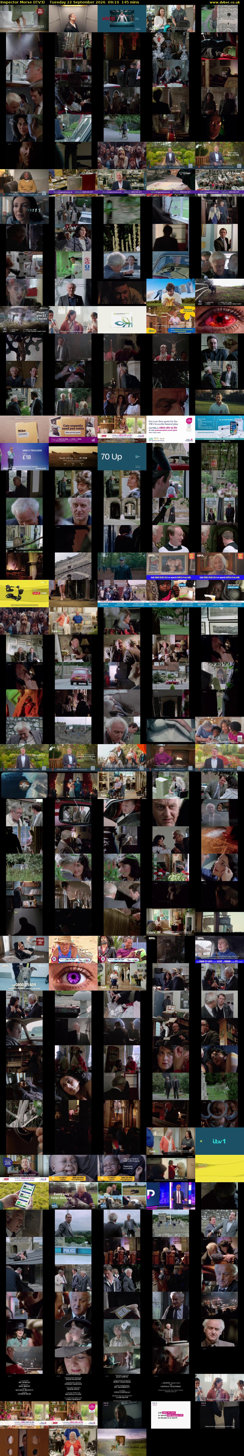 Inspector Morse (ITV3) Tuesday 22 September 2026 09:10 - 11:35