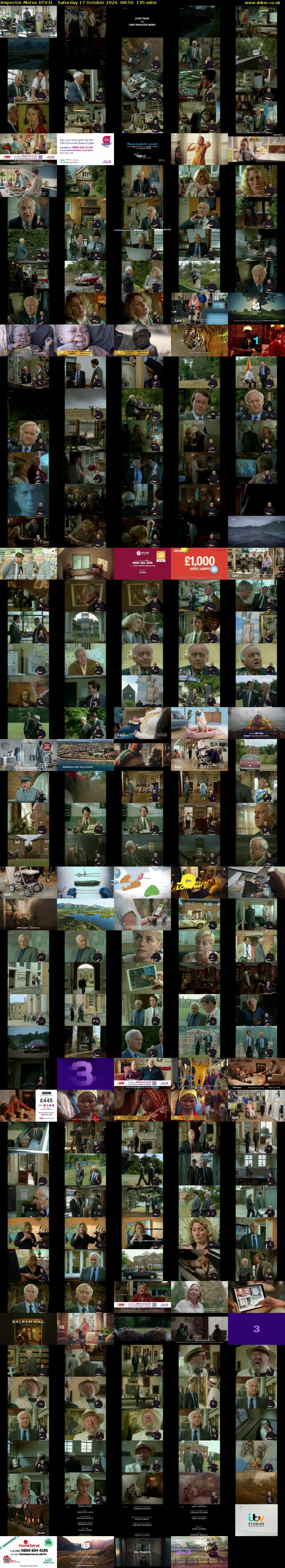 Inspector Morse (ITV3) Saturday 17 October 2026 08:50 - 11:05