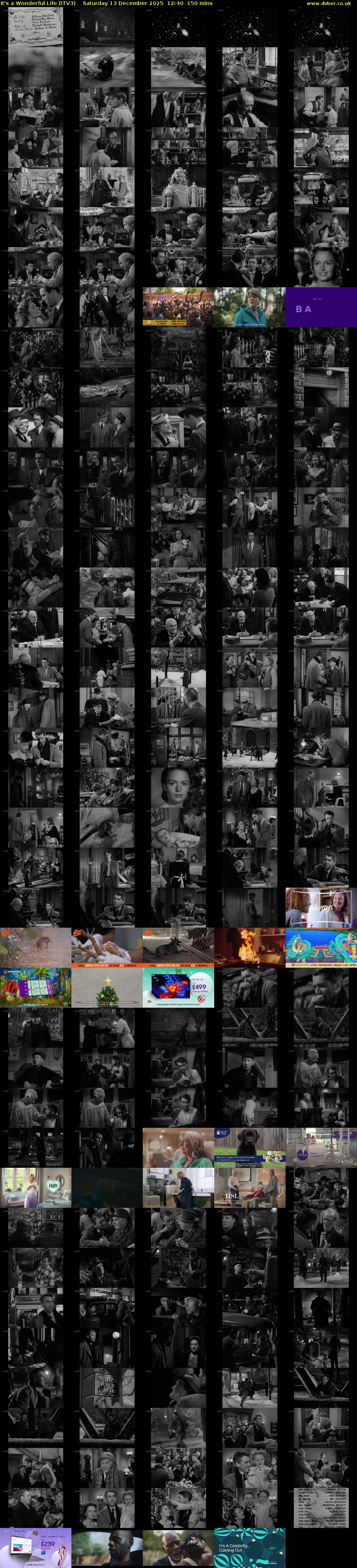 It's a Wonderful Life (ITV3) Saturday 13 December 2025 12:40 - 15:10