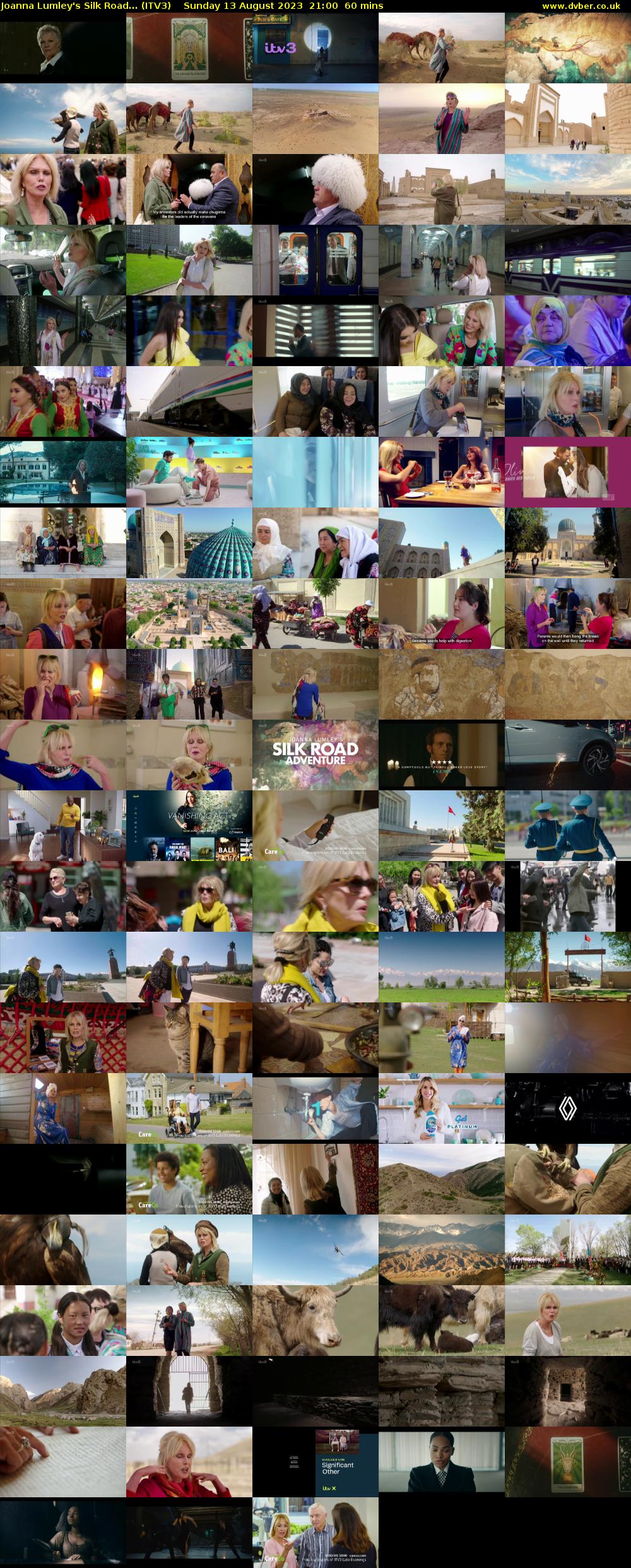 Joanna Lumley's Silk Road... (ITV3) Sunday 13 August 2023 21:00 - 22:00